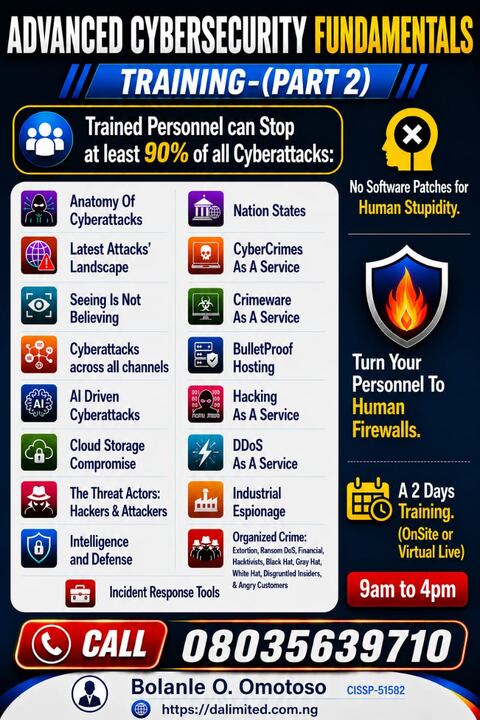 The Part 2 course flyer. Every topic printed on it is listed beside it.